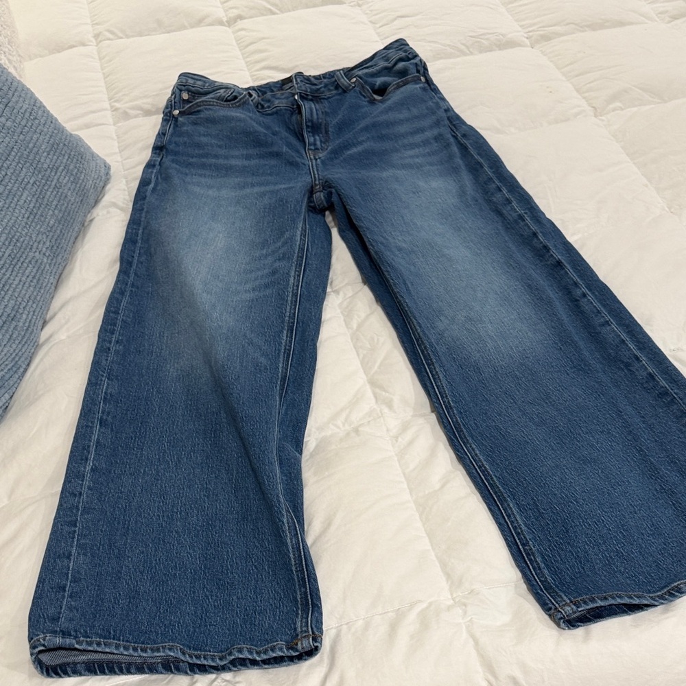Quince 29 Wid  Leg Women's Jeans in Medium Blue